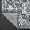 Vintage Rug 8x10 Area Rug for Living Room Washable Bedroom Rug Medallion Black Large Area Rug - 3 of 4