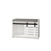 GlasFlength Decorative Storage Cabinet Storage Bench with Door and Cushion, Free Standing Home Organizer, for Entryway, White, 28.74"*13.78"*19.68" - 4 of 4