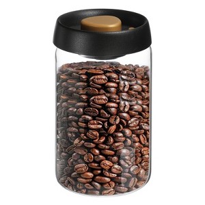 Unique Bargains Glass Airtight Vacuum Seal Coffee Bean Container - 1 of 4