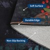 2x6FT Modern Washable Area Rug, Jungle Animal Print Nursery Bedroom Rug with Non Slip Backing, Low Pile Stain Resistant Floor Carpet, Black - 4 of 4