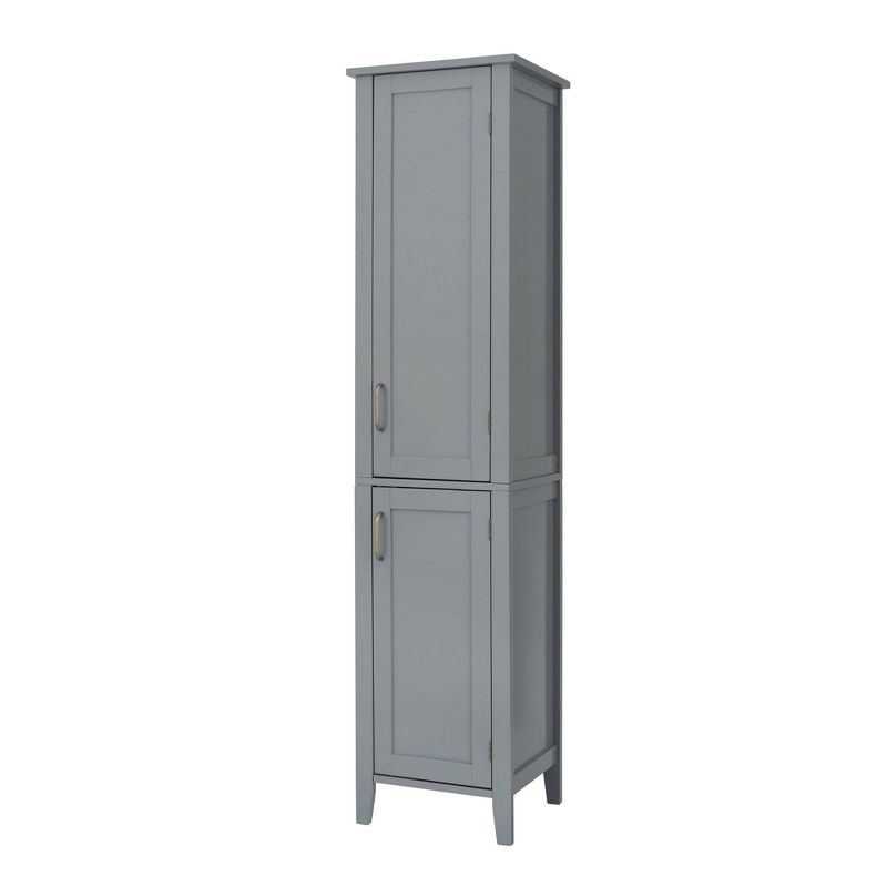 Mercer Mid Century Modern Wooden Linen Tower Cabinet Gray - Elegant Home Fashions, 1 of 12
