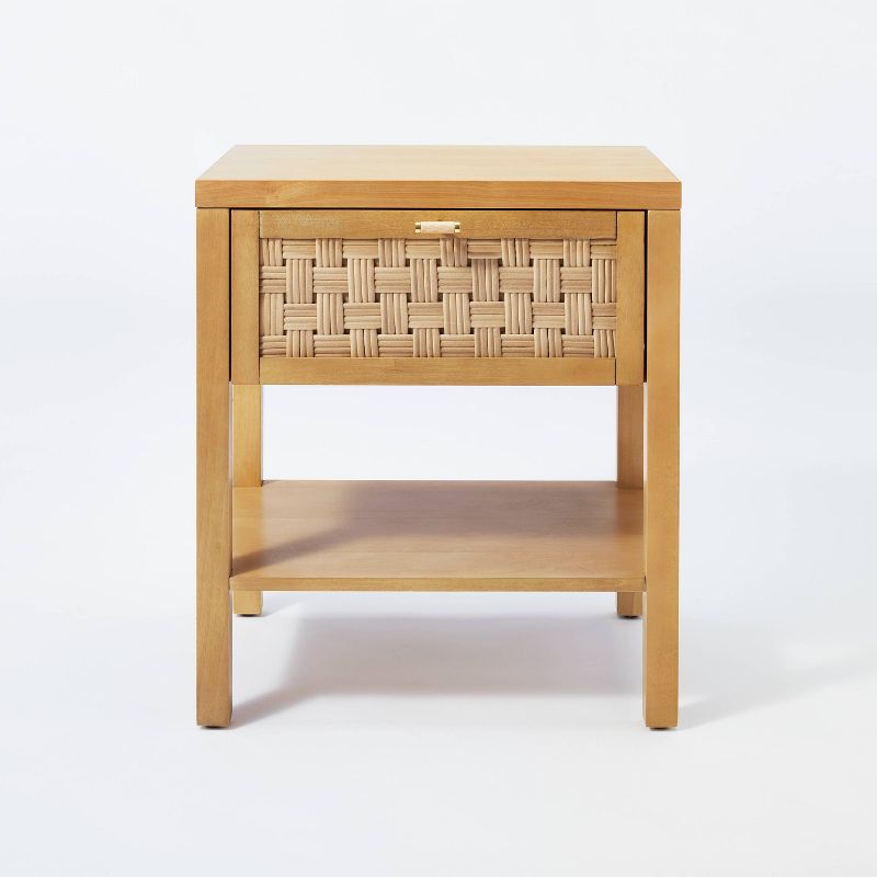 Palmdale Nightstand Woven 1 Drawer Natural - Threshold&#8482; designed with Studio McGee, 4 of 9