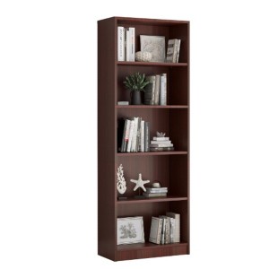 Infurnic Decorative Bookshelf, Tall Modern Wood Bookshelf with 5 Shelves, for Living Room or Library Bookcase, Brown, 11.6"*24.4"*68.9" - 1 of 4
