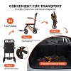 Ultra Lightweight Transport Wheelchair - Portable Folding Chair, Removable Flip Armrests, Locking Handbrake, Supports 220 Lbs, Swinging Footrests - 3 of 4