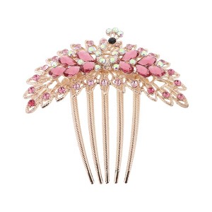 Unique Bargains Women's Peacock Style Hair Insert Comb 1 Pc - 1 of 3