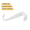Unique Bargains Metal Painted No drilling Home Kitchen Over the Door Single Hook 4 Pcs - 3 of 4
