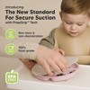 3-Pack Prep Suction Plates with Lids, 100% Silicone Baby Plates with Lid, BPA-Free Kids Divided Toddler Plates - 2 of 4