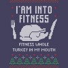 Women's Design By Humans Fitness Whole Turkey Ugly Christmas Sweater By shirtpublic Racerback Tank Top - 2 of 3