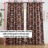 HLC.ME Florence Floral & Birds Back Tab Rod Pocket - Light Blocking Darkening Window Curtains, Set of 2 - 2 of 4