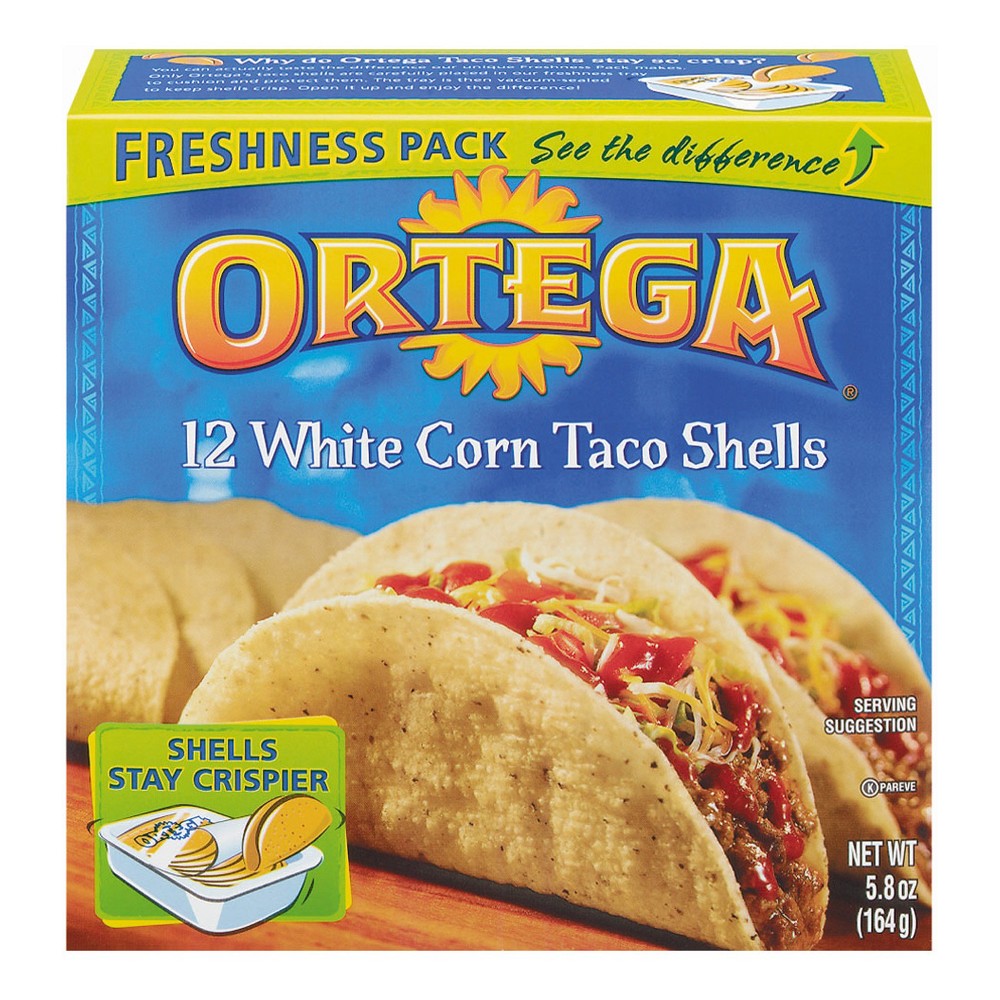 UPC 039000008280 product image for Ortega White Corn Taco Shells 12-ct. upc...