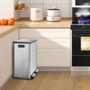 JIONJOY 2 x 8.3 Gallon Dual Garbage & Recycle Trash Can for Kitchen: Stainless Steel with Soft-Close 2-Lid and Plastic Inner Buckets - 3 of 4