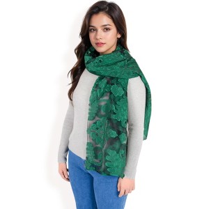 Anna-Kaci Women's Elegant Floral Embroidered Sheer Scarf with Lightweight Textured Fabric Overlay for Sophisticated Style - 1 of 4