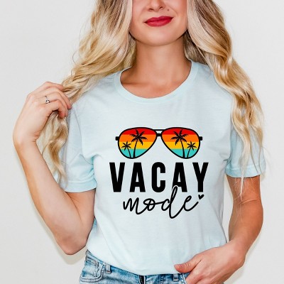 Simply Sage Market Vacay Mode Sunglasses Short Sleeve Tee - L - Ice Blue