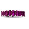 SHINE by Sterling Forever Sterling Silver Rainbow CZ Baguette Eternity Ring - 3 of 3