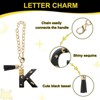 Unique Bargains Resin Lightweight Decorative Tassel Keychain Handle Charm Black with Gold Foil 1 Pc - 3 of 4
