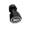 Naysaye Dumbbell 30LBS Octagonal with Chrome Plated Contour Knurled Handle High End RPE Material for Home Gym, Silver, 13"*6"*6" - 2 of 4