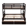 NicBex Twin over Full Loft Bunk Bed, Modern Wooden Bed Frame, Convertible Bed Frame with 2 Storage Drawers and Ladder for Bedroom - 4 of 4