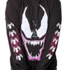 Seven Times Six Marvel Comics Men's Venom Grin Graphic Adult Crewneck Long-Sleeve T-Shirt Black - 2 of 4