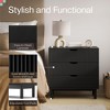 Stead Fluted 3 Drawer Dresser - Large Nightstand with Ample Storage - Living Room and Bedroom Furniture - Modern Dresser - 3 of 4