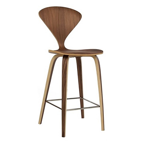 26" Eddie Counter Stool Wood/Walnut - Aeon : Target