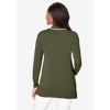 Jessica London Women's Plus Size Fine Gauge Contrast Tipped Collar Sweater - 3 of 4