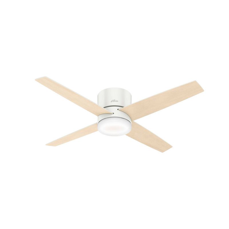 54&#34; LED Advocate WiFi Low Profile Ceiling Fan with Remote (Includes Light Bulb) White - Hunter, 4 of 13