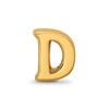 Black Bow Jewelry Letter D Bead Charm in 14k Yellow Gold Plated Sterling Silver - 3 of 4