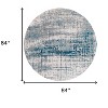 Blue and Gray Abstract Non Skid Area Rug - 3 of 4