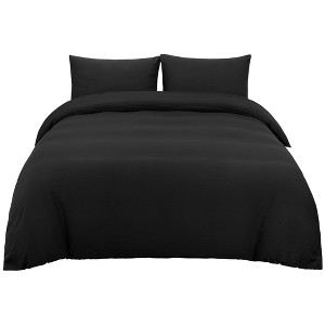 PiccoCasa Washed Brushed Microfiber Soft Duvet Cover Set 3 Pieces including 2 Pillow Cases - 1 of 4