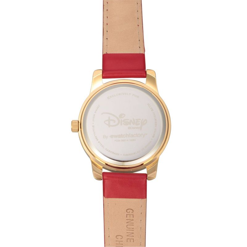 Women's Disney Minnie Mouse Gold Alloy Watch - Red, 4 of 6