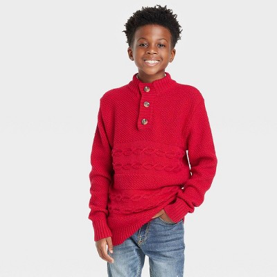 Boys' Textured Mock Neck Sweater - Cat & Jack™