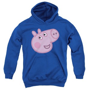 Boys’ Peppa Pig George Pig Face Hooded Sweatshirt - 1 of 4