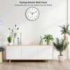 Atomic Wall Clock Operated Round Analog Modern Wall Clock Black Office Classroom Bedroom Kitchen Living Room Automatically Sets - 2 of 4