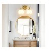 KAISITE 2 - Light Black and Gold Dimmable Bathroom Vanity Light with Globe Glass Shade - 2 of 4