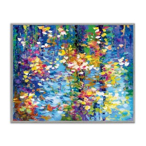 Stupell Industries Colorful Reflections Lake Flowers Framed Giclee Art - 1 of 4