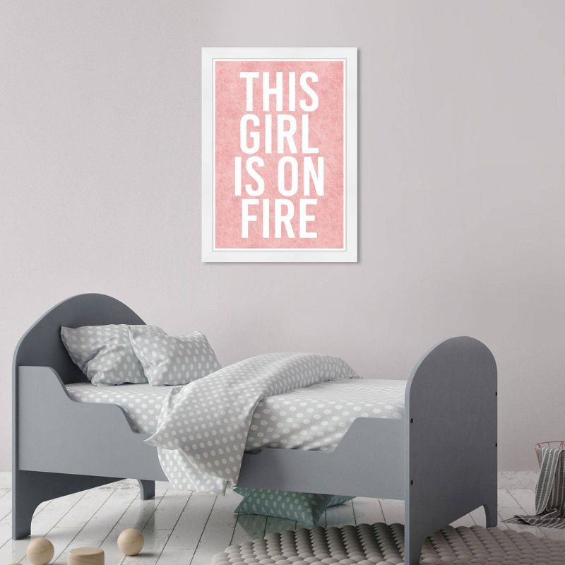 15&#34; x 21&#34; This Girl is on Fire Typography and Quotes Framed Art Print - Wynwood Studio, 3 of 7