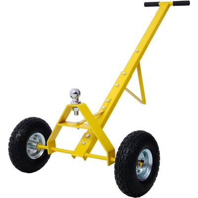 VisioGear Trailer Dolly with Pneumatic Tires, 600 Lb. Maximum Tongue Weight Capacity, Yellow, 47.6"*25.6"*15.6"