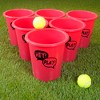 Toy Time Large Pong Outdoor Game Set with 12 Buckets, 2 Balls, and Carrying Tote – Blue and Red - 2 of 4