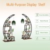 2 Pcs 5-Tier Indoor Plant Stand, Half Moon Metal Plant Shelf Flower Pot Rack, Multi-Purpose Curved Display Holder with Hanging for Home Balcony Brown - 4 of 4