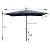 Gulches Anthracite 108-Inch x 72-Inch Rectangular Patio Umbrella with Crank and Tilt - 4 of 4