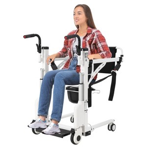 Hoyer Lifts for Home Use, Electric Patient Lift Transfer Chair, Hydraulic Patient Lift Transfer Chair, Bathroom Wheelchair with 180¡ã Split Seat - 1 of 4
