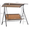 NicBex 3-Seat Outdoor Porch Swing with Adjustable Tilt Canopy and Stand for Patio Bedroom Porch Garden - 3 of 4