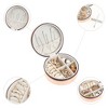 Unique Bargains Round Portable PU Leather Travel Jewelry Box for Girls' Birthday Gifts for Earring Necklace - 3 of 4
