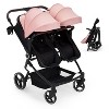 Garvee Side by Side Double Stroller for Twins, Lightweight Compact Foldable Baby Travel Stroller with High Landscape Seat - 3 of 4