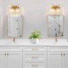 LLHZSY Modern Wall Light Sconce Dimmable Rectangular Wall Light Bathroom Crystal Vanity Light - Gold/Black - 1/2/3/4/5 Light - 4 of 4
