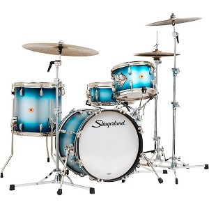 Slingerland Radio King 4-Piece Shell Pack With 18" Bass Drum and Snare Blue and Silver Lacquer - 1 of 4