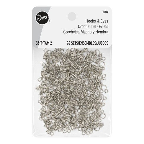 Dritz #90-2-1 Hook and Eye Closures - Size 2 - 14 Count