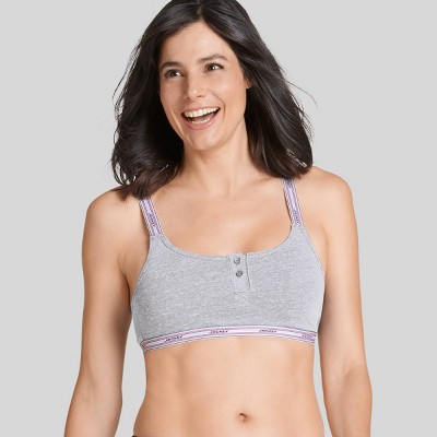 Jockey Generation™ Women's Retro Evolution Henley Bralette - Gray