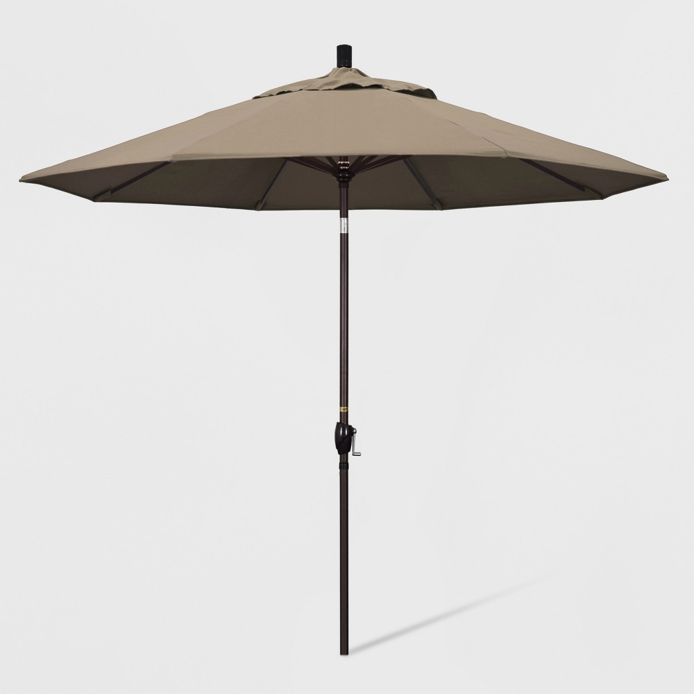 California Umbrella9 Aluminum Push Tilt Patio Umbrella Taupe California Umbrella Dailymail