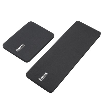Insten Mouse & Keyboard Wrist Rest Pad, Anti-Slip Ergonomic Palm Cushion Support for Comfortable Typing & Pain Relief, Black, 11x3.5 & 5.5x3.7 in